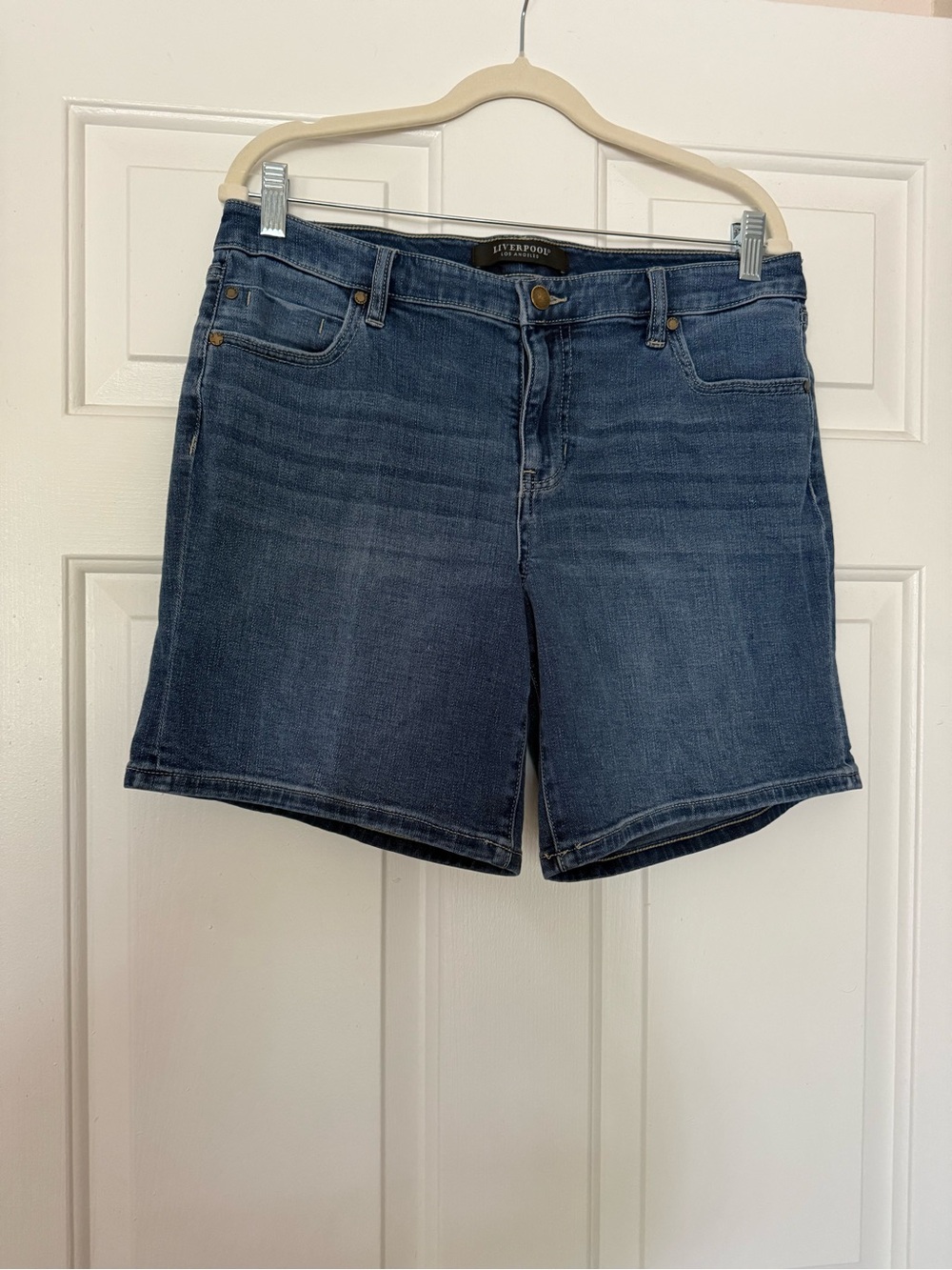 Liverpool Women's Denim Shorts in Blue Wash
